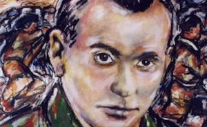Detail from a painting of Christopher Caudwell by Caoimhghin O Croidheain